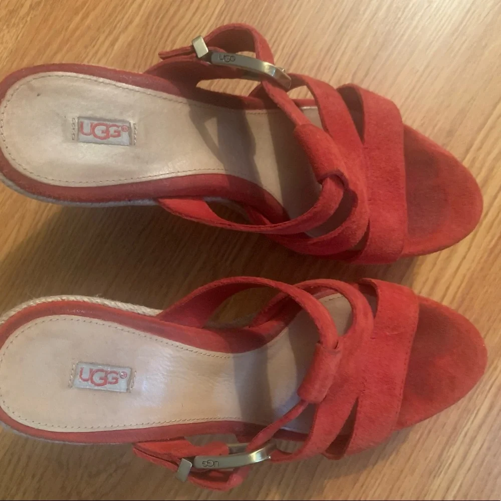 Ugg Tawnie Tango Wedges Red Espadrilles